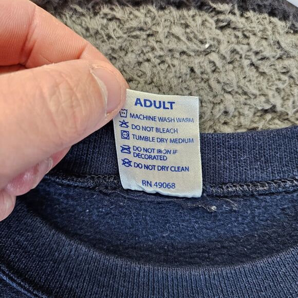 US Navy Sweatshirt Adult Size Medium Blue Crewneck Logo Pullover Soffe - Picture 6 of 9